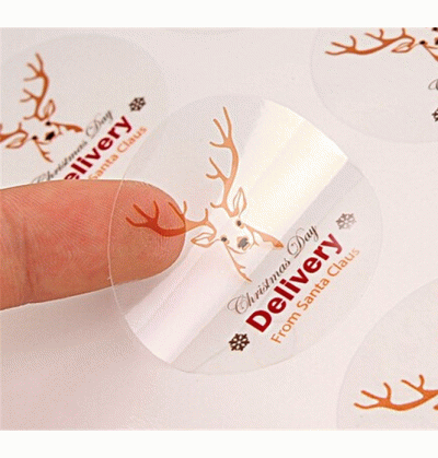 Nhãn decal nhựa trong suốt dạng tròn (300-500 nhãn)